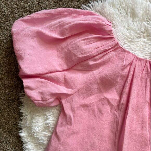 Easel Top New Puff Sleeves Pink Women’s Size Medium - Picture 3 of 7